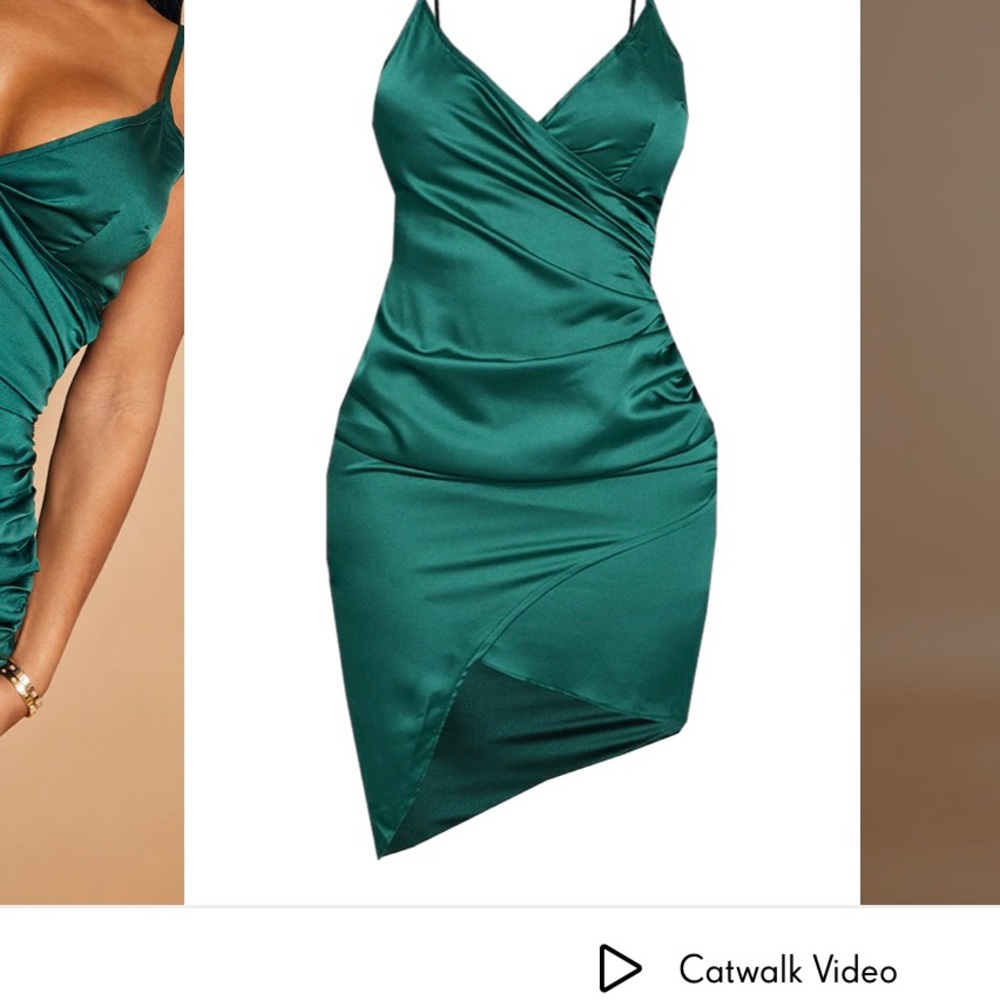 Pretty little thing satin wrap dress